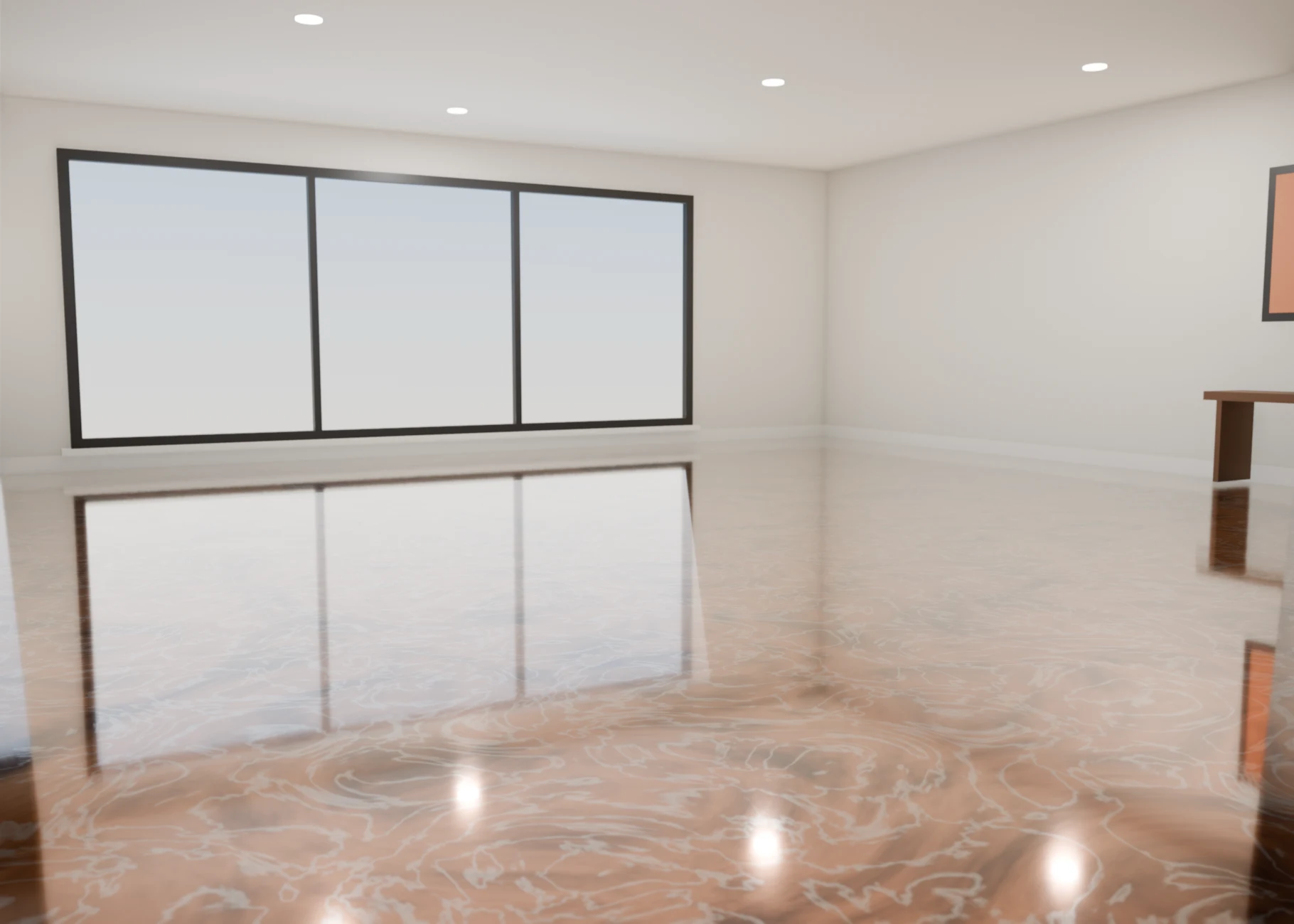 Copper metallic epoxy floor
