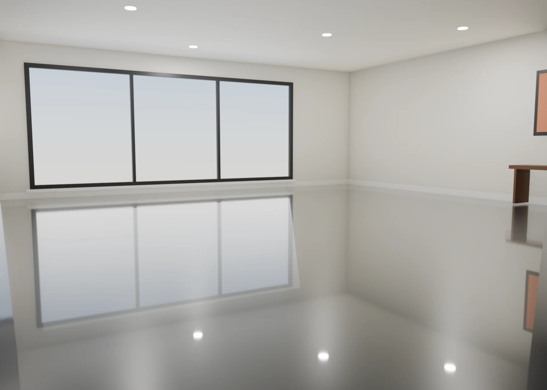 Solid slate grey epoxy floor